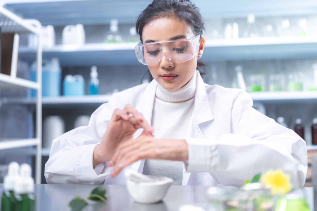 beauty cosmetic-testing in ITC labs